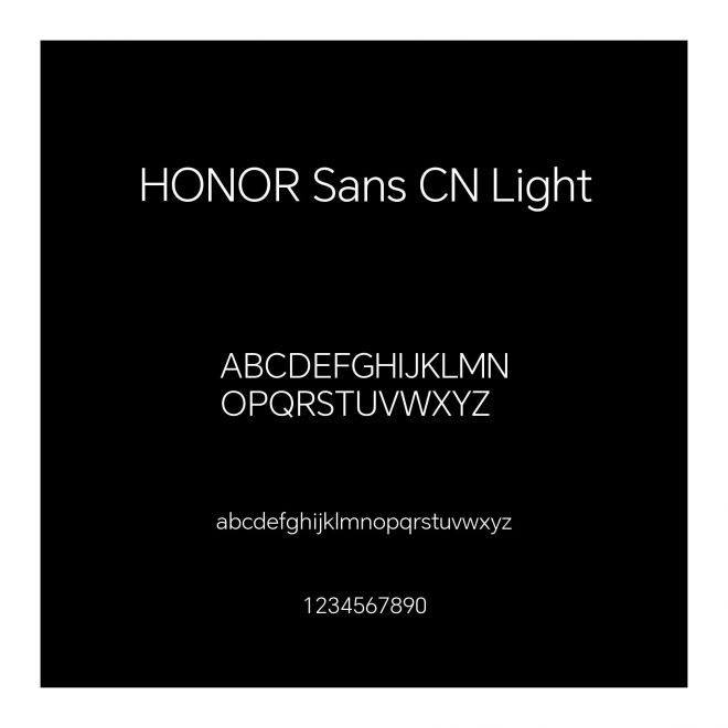 HONOR Sans CN Light