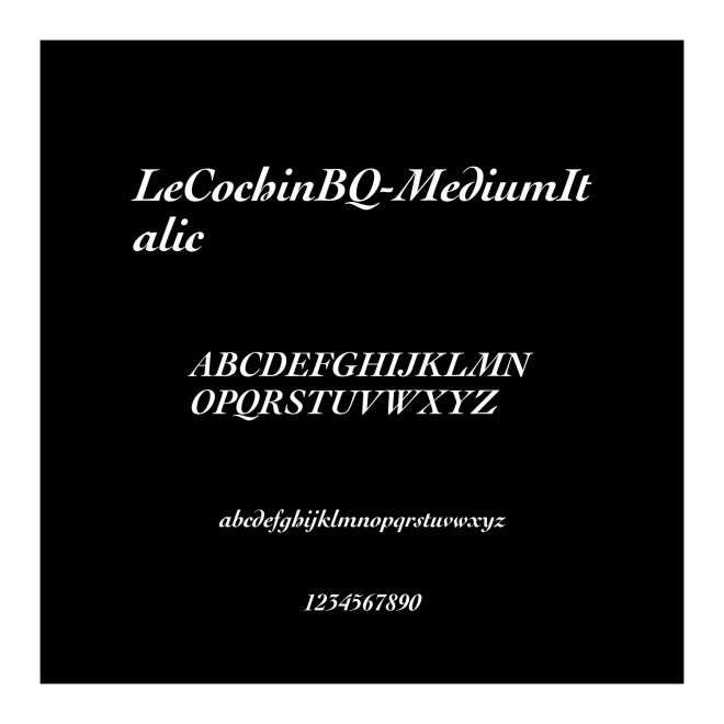 LeCochinBQ-MediumItalic