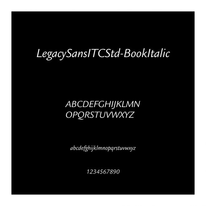 LegacySansITCStd-BookItalic