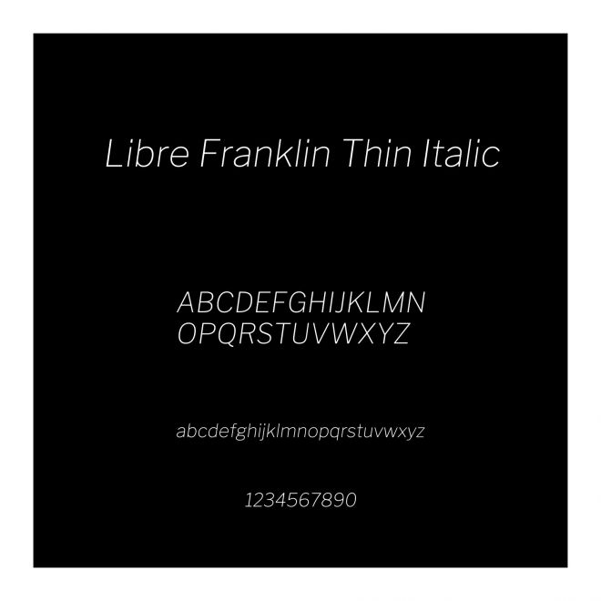 Libre Franklin Thin Italic