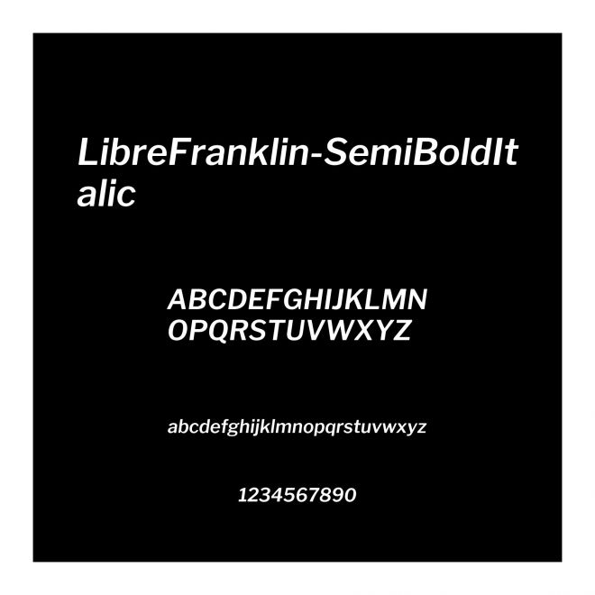 LibreFranklin-SemiBoldItalic