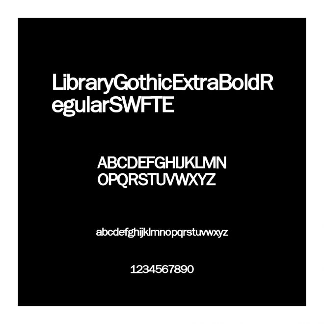 LibraryGothicExtraBoldRegularSWFTE
