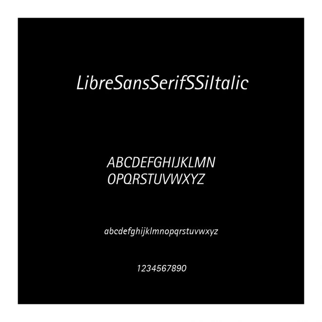 LibreSansSerifSSiItalic