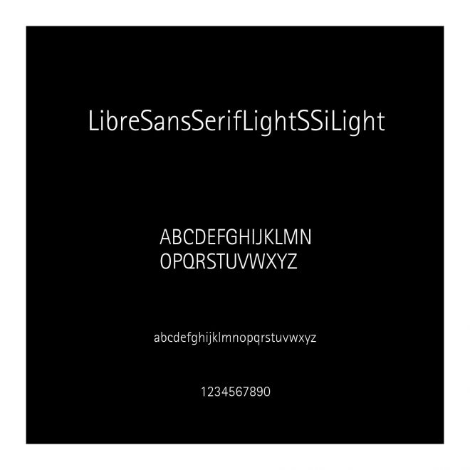 LibreSansSerifLightSSiLight