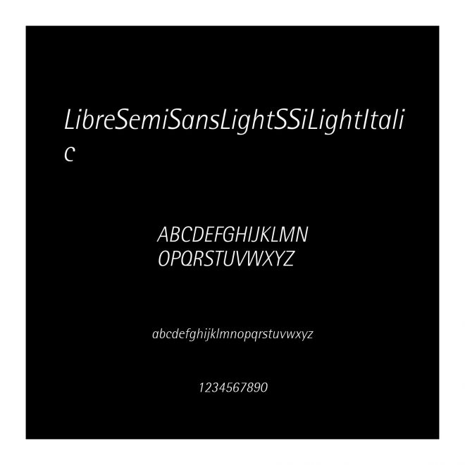LibreSemiSansLightSSiLightItalic