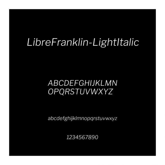 LibreFranklin-LightItalic