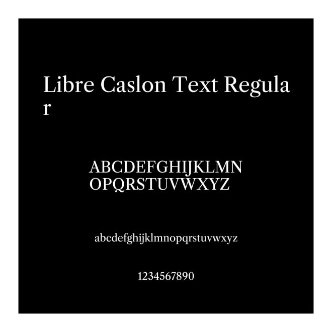 Libre Caslon Text Regular