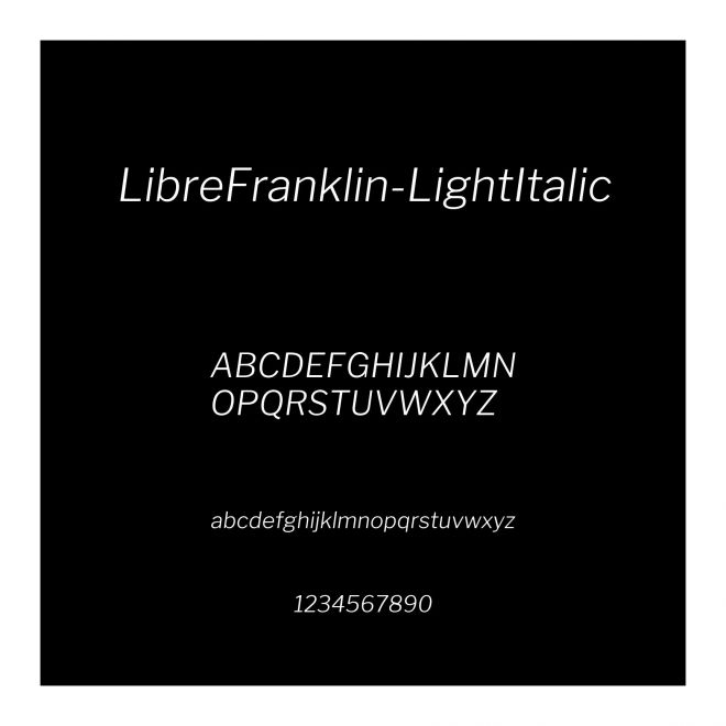 LibreFranklin-LightItalic