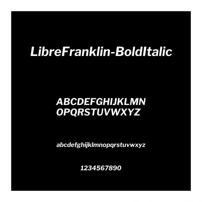 LibreFranklin-BoldItalic