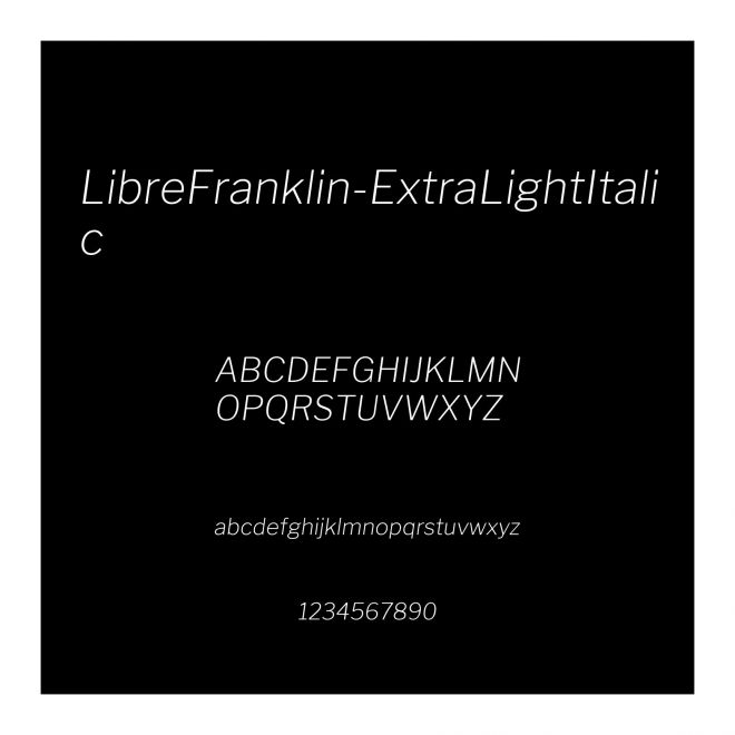 LibreFranklin-ExtraLightItalic