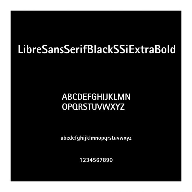 LibreSansSerifBlackSSiExtraBold