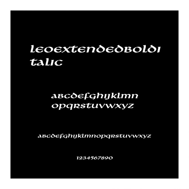 LeoExtendedBoldItalic