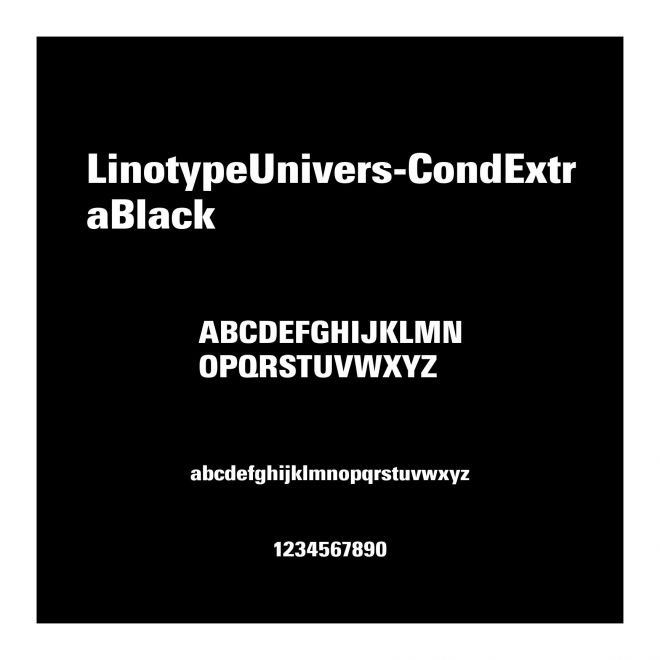 LinotypeUnivers-CondExtraBlack