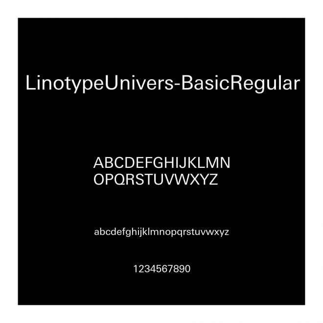 LinotypeUnivers-BasicRegular