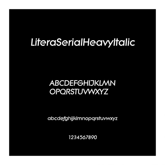 LiteraSerialHeavyItalic