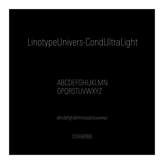 LinotypeUnivers-CondUltraLight