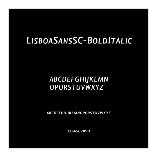 LisboaSansSC-BoldItalic