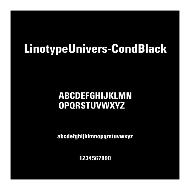 LinotypeUnivers-CondBlack