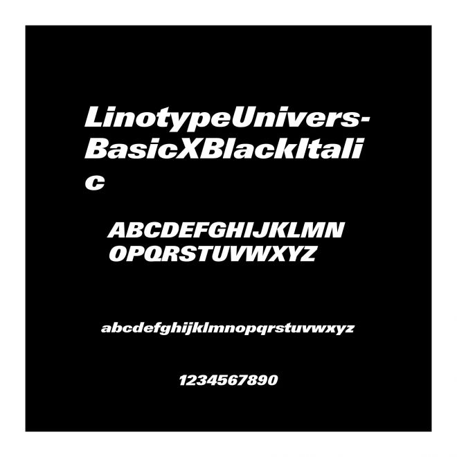 LinotypeUnivers-BasicXBlackItalic