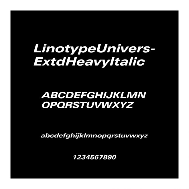 LinotypeUnivers-ExtdHeavyItalic