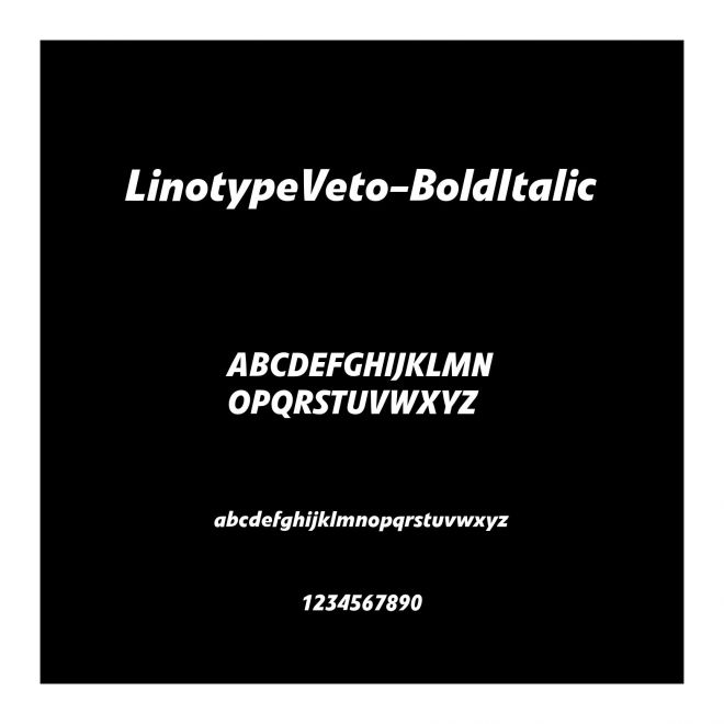 LinotypeVeto-BoldItalic