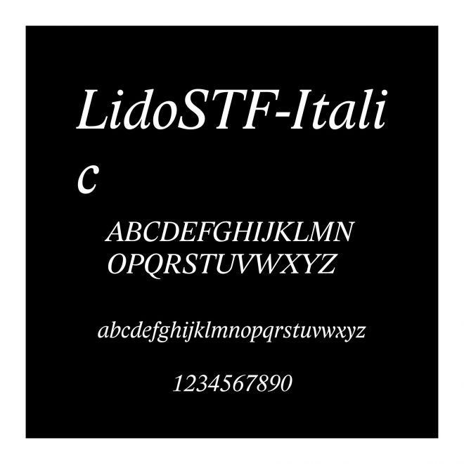 LidoSTF-Italic