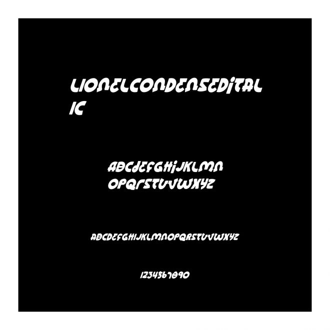 LionelCondensedItalic