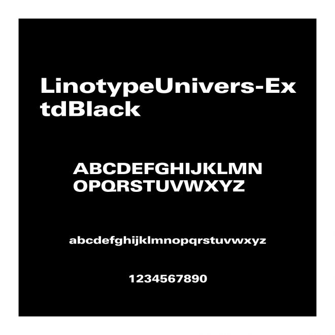 LinotypeUnivers-ExtdBlack
