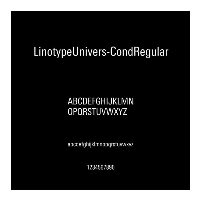 LinotypeUnivers-CondRegular