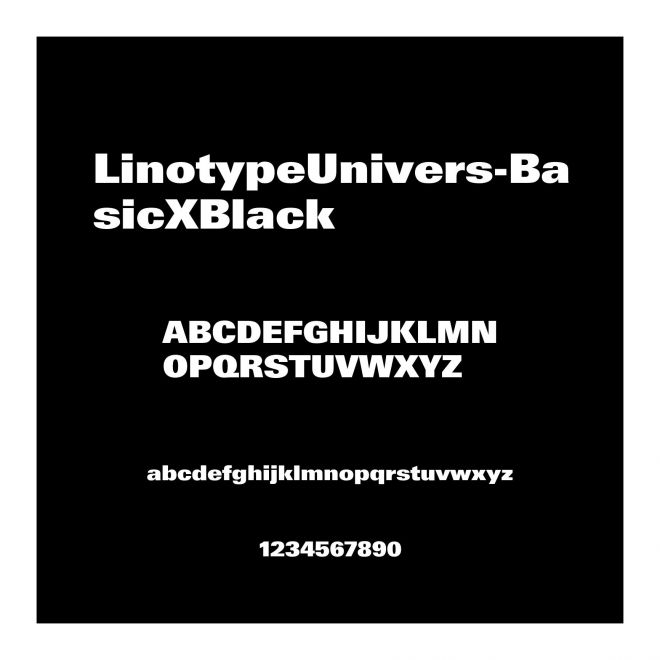 LinotypeUnivers-BasicXBlack