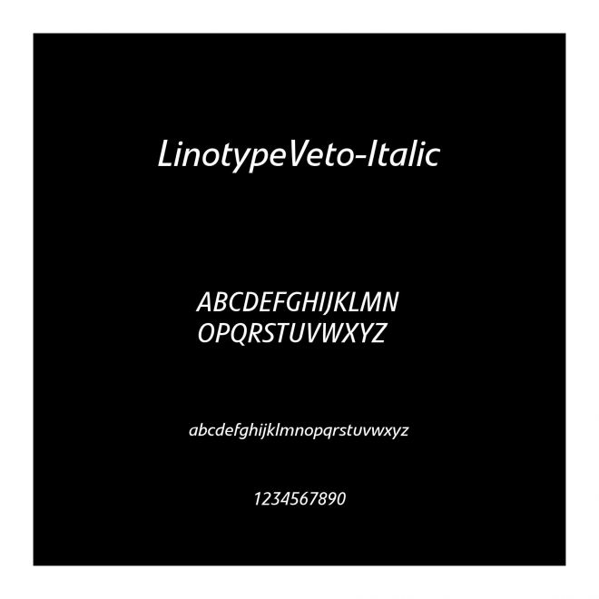 LinotypeVeto-Italic