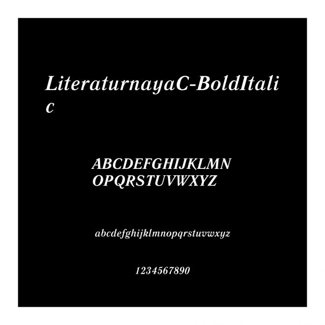 LiteraturnayaC-BoldItalic