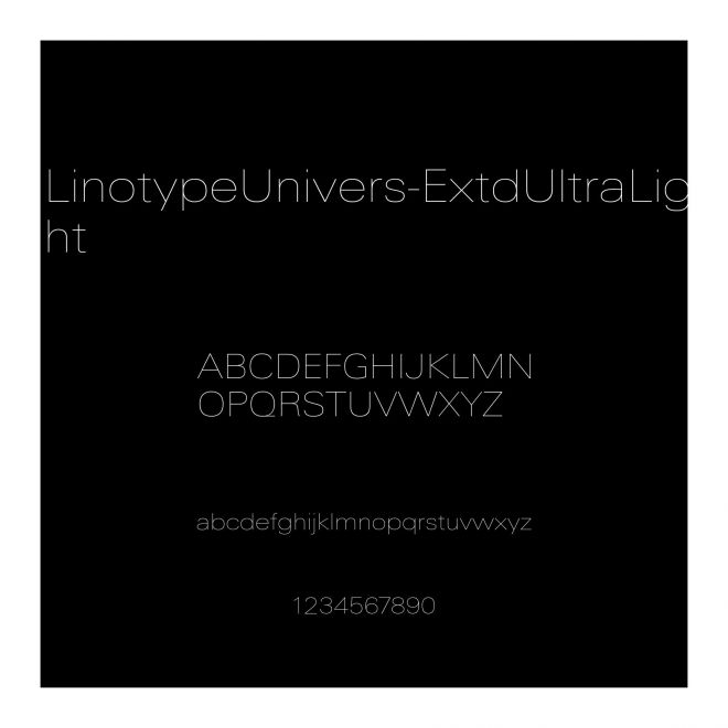 LinotypeUnivers-ExtdUltraLight