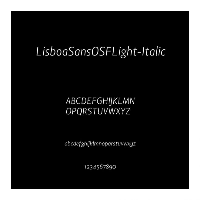 LisboaSansOSFLight-Italic
