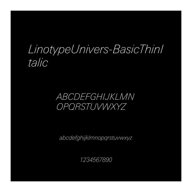 LinotypeUnivers-BasicThinItalic