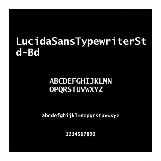 LucidaSansTypewriterStd-Bd