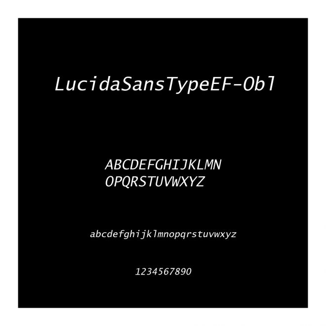 LucidaSansTypeEF-Obl