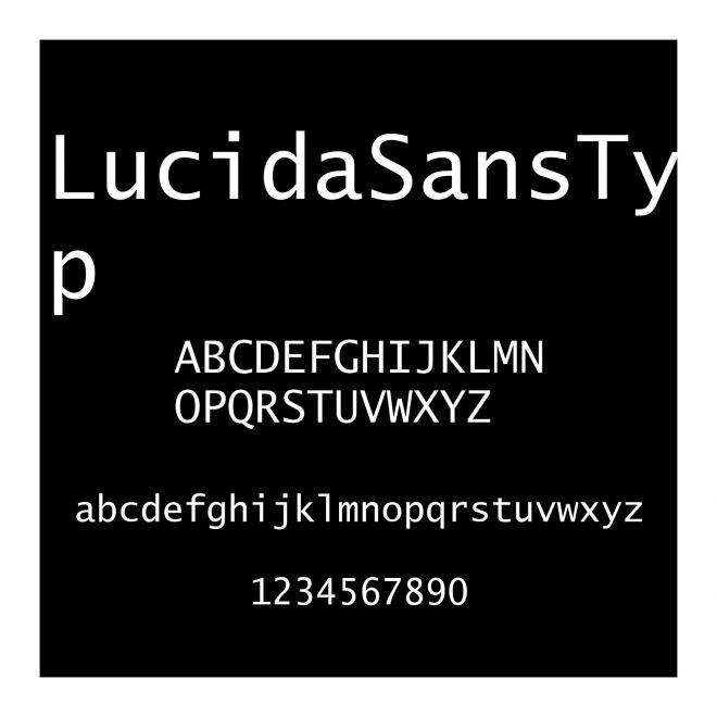 LucidaSansTyp