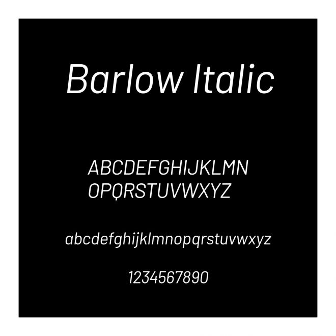 Barlow Italic