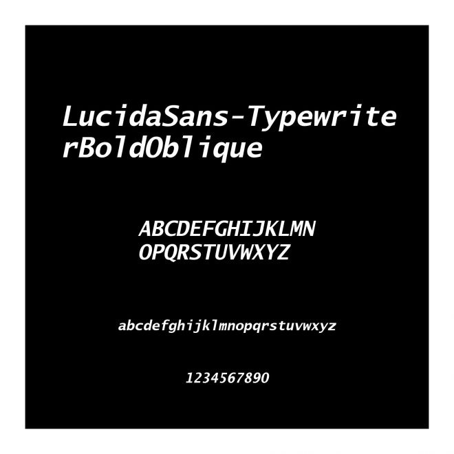 LucidaSans-TypewriterBoldOblique