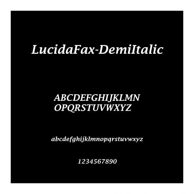 LucidaFax-DemiItalic