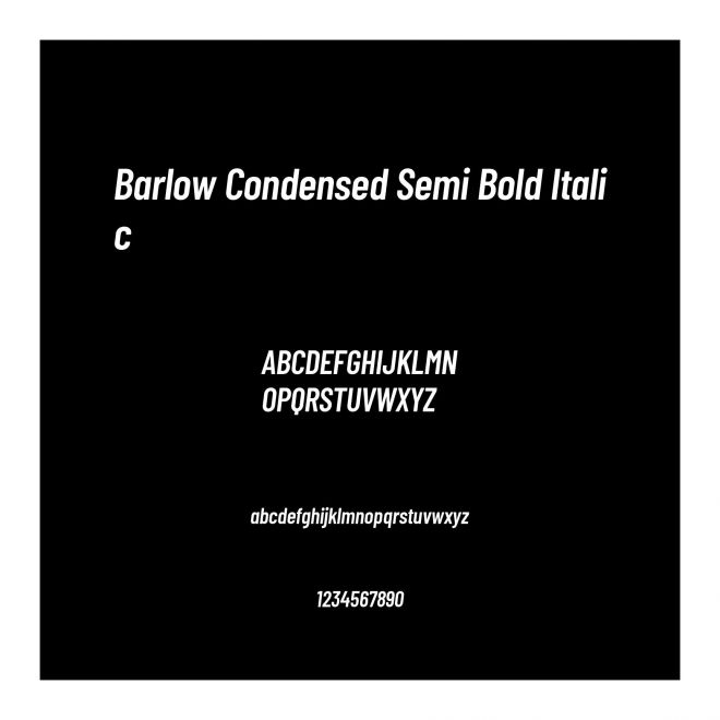 Barlow Condensed Semi Bold Italic
