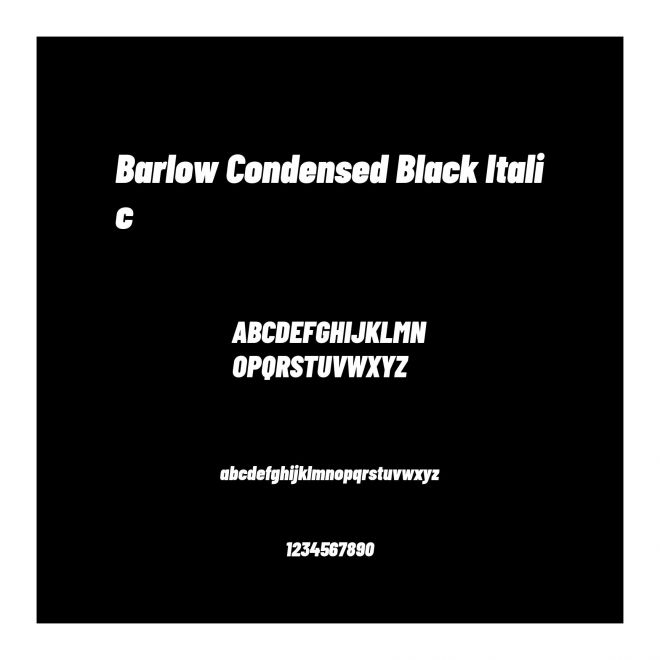 Barlow Condensed Black Italic