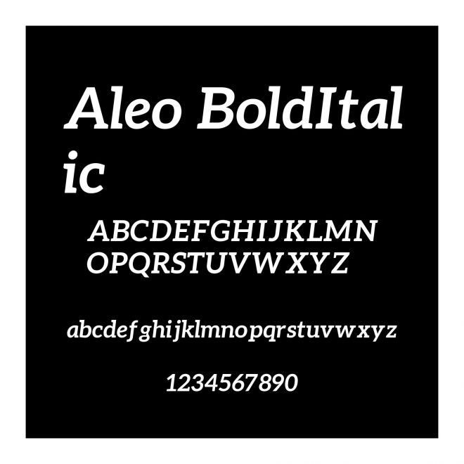 Aleo BoldItalic
