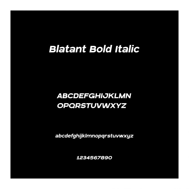 Blatant Bold Italic
