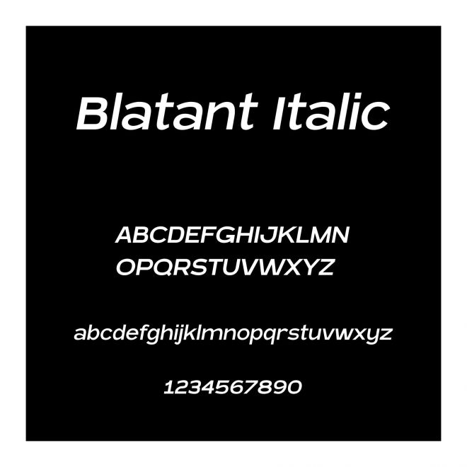 Blatant Italic
