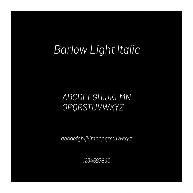 Barlow Light Italic