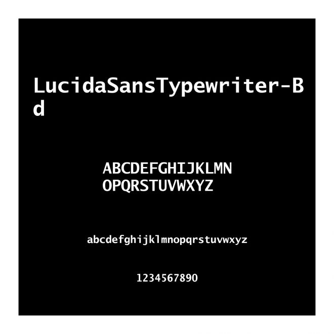 LucidaSansTypewriter-Bd