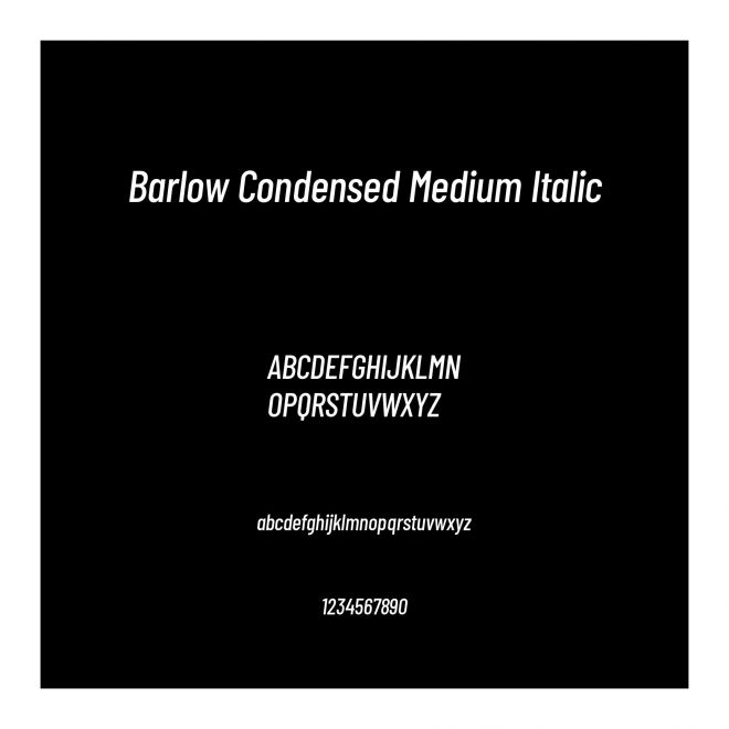 Barlow Condensed Medium Italic