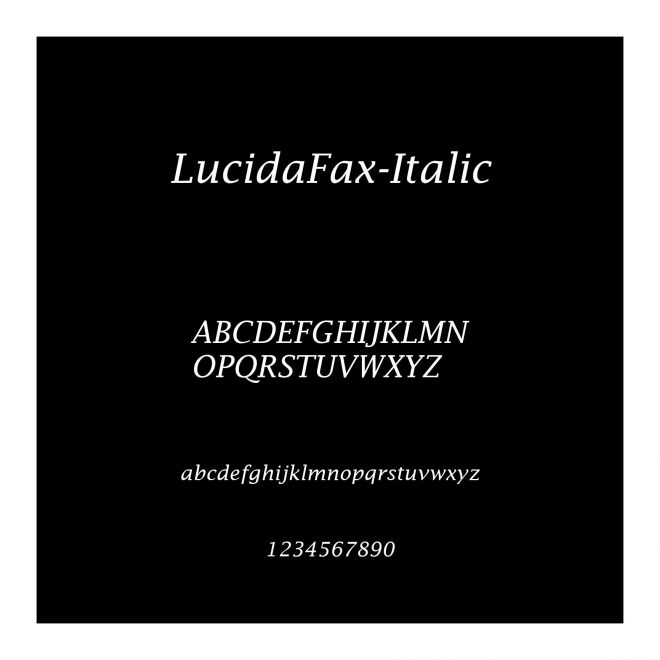 LucidaFax-Italic